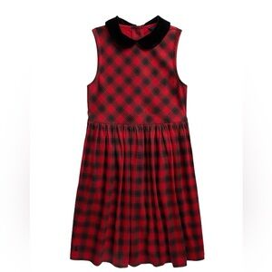 POLO RALPH LAUREN Girl’s Buffalo Check Stretch Ponte Dress Size: M (8-10)